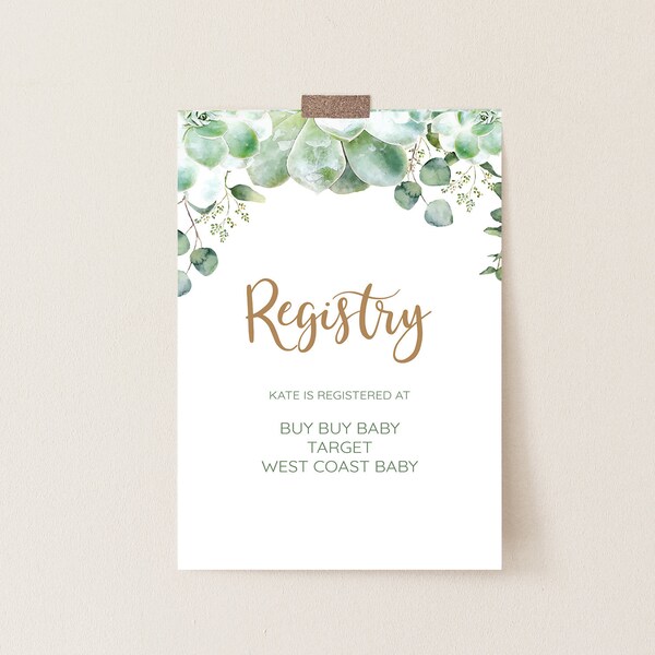 Baby Shower Registry Etsy