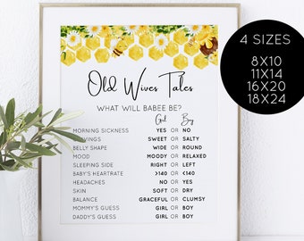 Bumble Bee Old Wives Tales Sign - 4 Sizes
