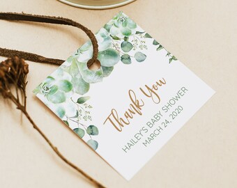 Succulent Baby Shower Favor Tags - 007