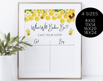 Bumble Bee Gender Voting Sign - 4 Sizes