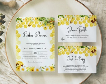 Bumble Bee Baby Shower Invitation