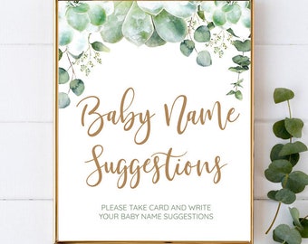 Succulent Baby Name Suggestions Sign - 007