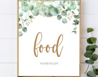 Succulent Baby Shower Food Sign - 007