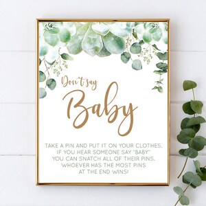 Succulent Don&#39;t Say Baby Sign - 007