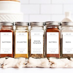 Spice jar label template - MOD01