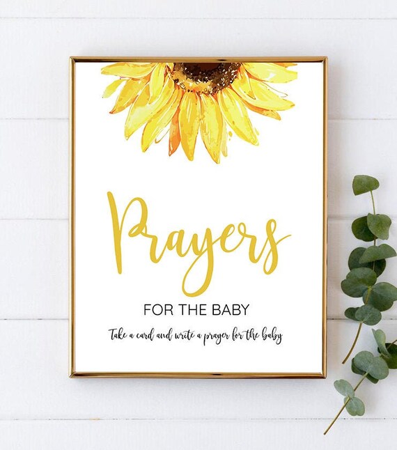 Sunflower Prayers for Baby Sign 009 Etsy