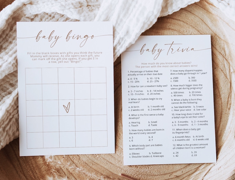 Baby Shower Games Set - Don't Say Baby & Guess How Many Gummy Bears - Gender Neutral Party Games With Signs, Clothespins & Cards - View #7