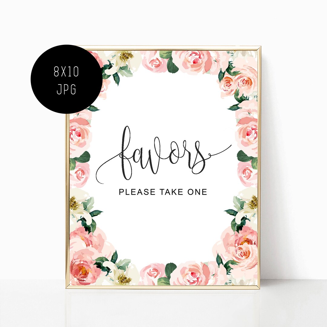 Wedding Favors Sign | Printable Favors Sign | Favors Table Sign ...