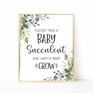 succulent baby shower favor