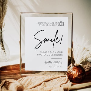 Modèle d&#39;enseigne de livre d&#39;or photo de mariage, enseigne de livre d&#39;or photo imprimable pour table de mariage - BSIG