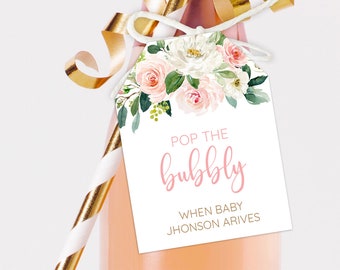 Baby Shower Champagne Tags - 006