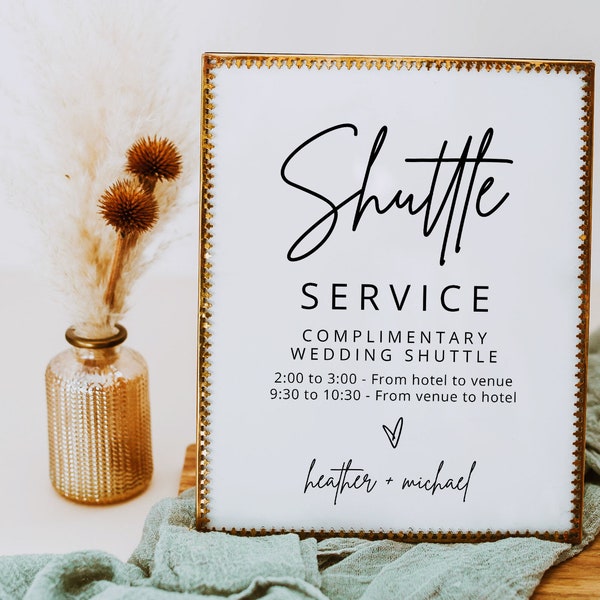 Wedding Shuttle Schedule Template Etsy Wedding Shuttle Schedule Template Etsy