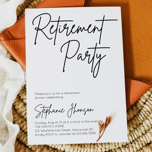 Modern Surprise Retirement Party Invitation Retirement Party Invitation Retirement Celebration Invitation Template MOD01 image 1