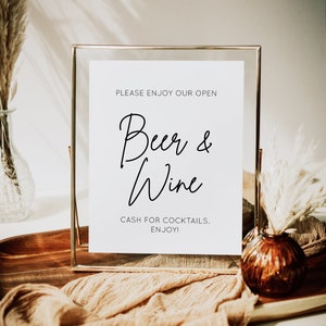 Beer and Wine Are On Us Sign, The Drinks Are On Us, beer and wine sign, Wedding Bar Sign, Open Bar Sign, Wedding Drinks Sign, MOD01