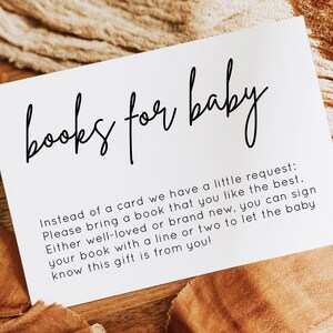 Moderne boeken voor baby uitnodiging invoegsjabloon, boeken voor babykaart, moderne babyshower invoegen, afdrukbare boeken voor babykaart - MOD01