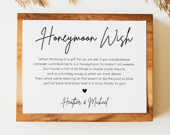 Honeymoon fund card - honeymoon fund
