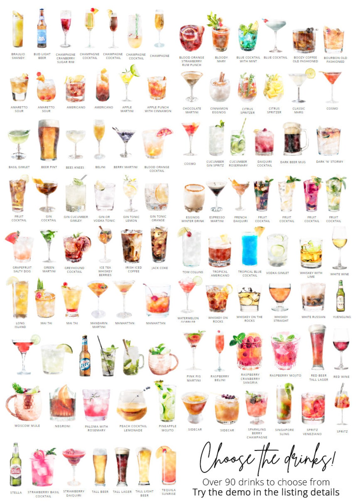 Signature Drink Sign Template Printable Signature Drink Sign - Etsy