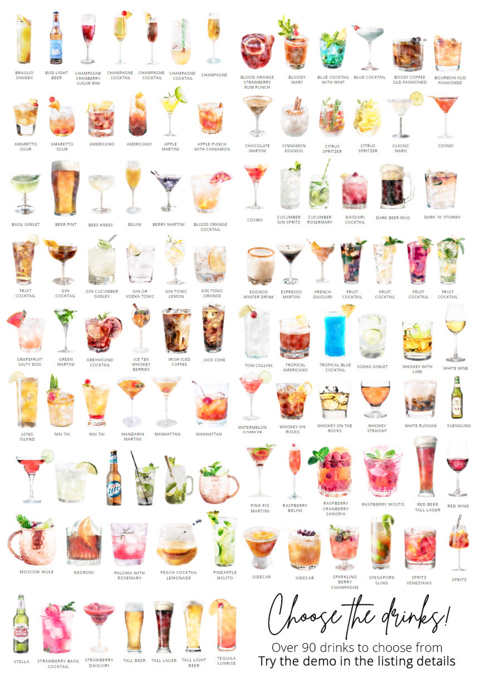 Signature Drink Sign Template Printable Signature Drink Sign - Etsy
