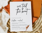 We Tied the Knot Wedding Reception Invitation, With Photo, BSIG Il_170x135