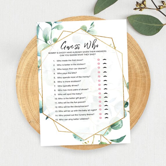 mommy or daddy baby shower game - 5X7 JPG File - Instant Download 0002 Il_570xn