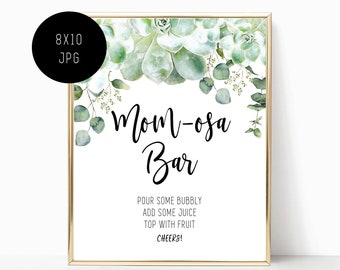 INSTANT DOWNLOAD - Momosa Bar Sign, Mom-Osa Bar Sign, Bar Sign, Momosa Bar, Mimosa Bar SIgn, Mimosa Bar, Mom-Osa Bar