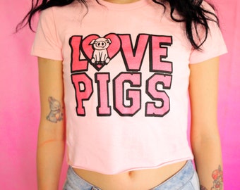 Vegan Love Pigs WOMENS + KIDS SIZES, Vegan Pig Shirt, Animal Rights Shirt,, Vegetarian TShirt, Herbivore Shirt, Wholesome Soybean