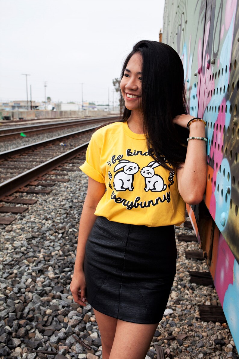 Vegan Bunny Shirt, BE KIND Shirt, Vegan T-Shirt, Mens Vegan Shirt, Vegan T shirt, Women's Vegan Shirt, Wholesome Soybean image 5