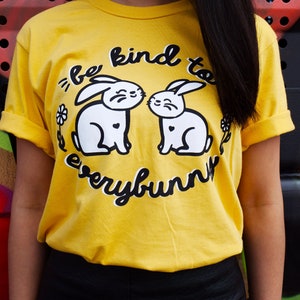 Vegan Bunny Shirt, BE KIND Shirt, Vegan T-Shirt, Mens Vegan Shirt, Vegan T shirt, Women's Vegan Shirt, Wholesome Soybean image 6