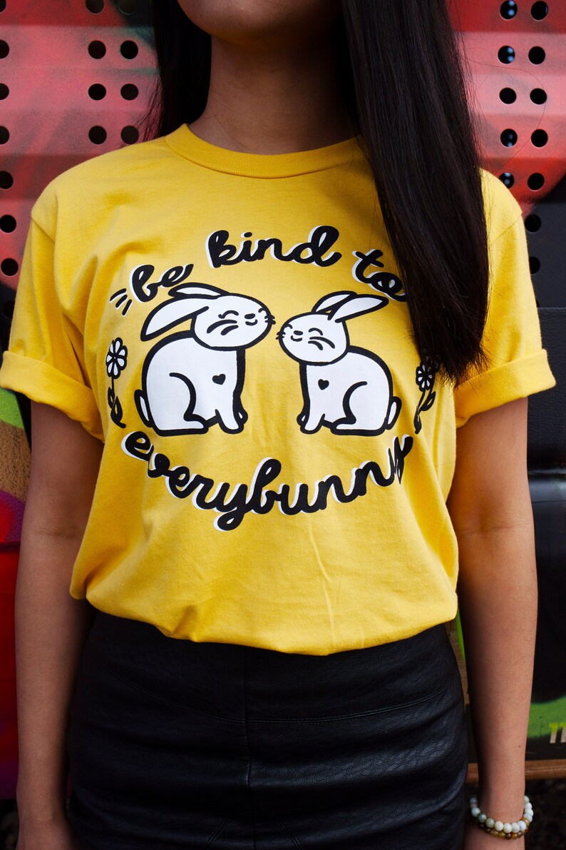 Vegan Bunny Shirt, BE KIND Shirt, Vegan T-Shirt, Mens Vegan Shirt, Vegan T shirt, Women's Vegan Shirt, Wholesome Soybean image 6