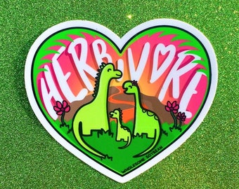 Team Herbivore sticker, vegan pride decal, Vegan activism, vegan sticker, Herbivore sticker, Plant based Sticker, Wholesome Soybean