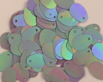 Sequin Tear Drops Ovals Transparent Lavender Iris Paillettes Flat ~10mm x ~13mm ~200 pieces Loose