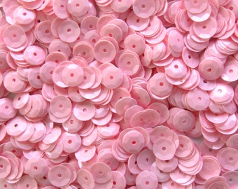 Pink 8mm Round Cup Sequins Metallic Loose 400 pieces