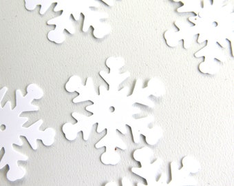 20 large silver snowflake confetti sequins 28 24 mm