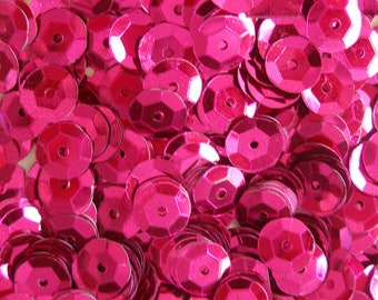 Lentejuelas metálicas redondas fucsia de 5 mm ~1.000 / ~10.000 (25% de descuento) piezas [040]
