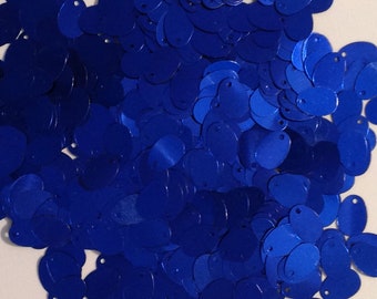 Sequin Tear Drops / Ovals Royal Blue Paillettes / Flat ~10mm x ~13mm ~200 pieces Loose