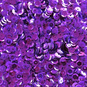 Light Purple 5mm Round Cup Sequins Metallic Loose ~1,000 pcs / ~10,000 (25% Off) pcs