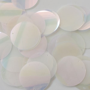 Crystal Iris (Pink Cast) 20mm Paillettes Sequins Flat Top Hole ~100 / ~500 (25% Off) pieces (Loose)