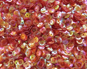 Paillettes rondes Iris rose transparent 5 mm [n° 2], en vrac 1 000 pièces