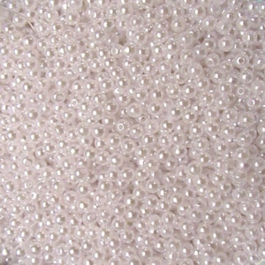 Faux Pearl White Round 3mm, 4mm, 5mm, 6mm & 8mm Plastic / Acrylic Beads Loose