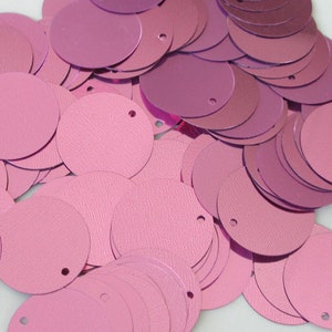 Pink 20mm Paillettes Sequins Flat Top Hole 100 / ~500 (25% Off) pieces (Loose)