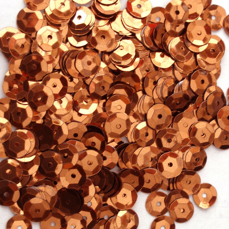 Brown #2 5mm Round Cup Sequins Metallic Loose 1,000 pieces