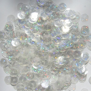 Crystal Clear Hologram 5mm Round Cup Sequins Loose 1,000 pcs / 10,000 (25% Off) pcs