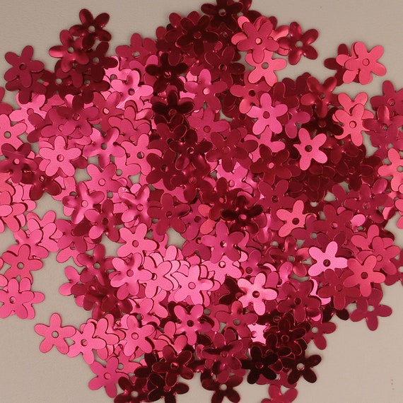 Flower Sequins 10mm Gold Wash Flowers Mixed Colors Lustre ~ 125 pieces Loose