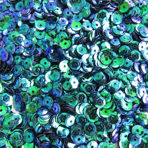 Two-Tone Siren (Blue/Green) 5mm Round Cup Sequins Loose 1,000 pieces