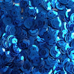 Royal Blue 8mm Round Cup Sequins Metallic ~400 / ~4,000 (25% Off) pieces