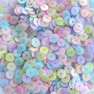 Mixed Opalescent Sunburst/Starburst/Wheels Paillette (Flat) Sequins 6mm #3 Loose ~200 pieces