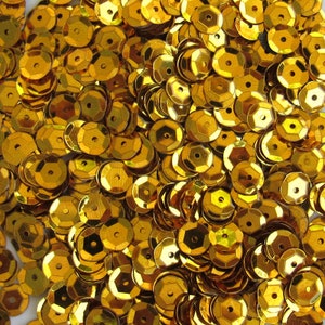 Dark Gold 5mm Round Cup Sequins Metallic Loose 1,000 pieces