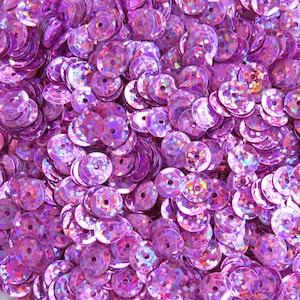 Pink Hologram 8mm Round Cup Sequins Loose ~400 / ~4,000 (25% Off) pieces