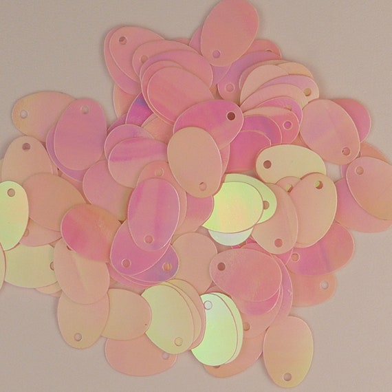 Sequin Tear Drops / Ovals Pink Iris Paillettes / Flat 10mm X - Etsy