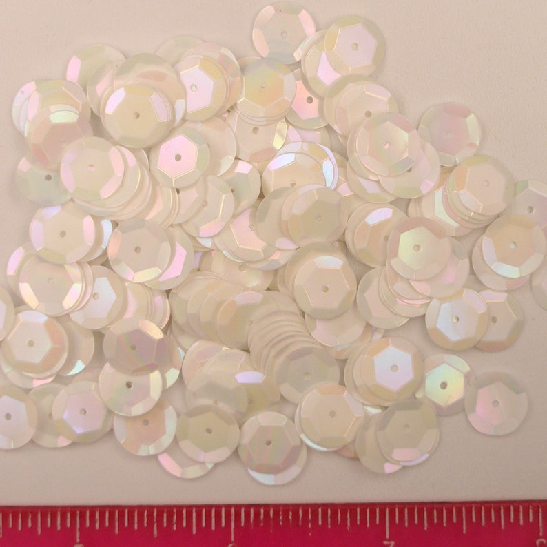 White Glossy 5mm Round Cup Sequins Loose 1,000 pieces